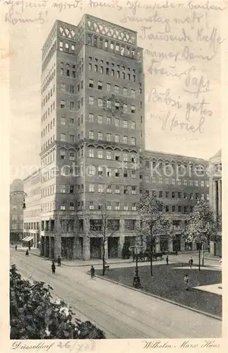 AK / Ansichtskarte Duesseldorf Wilhelm Marx Haus  Duesseldorf