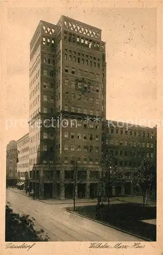 AK / Ansichtskarte Duesseldorf Wilhelm Marx Haus Duesseldorf