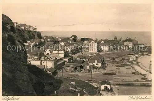 AK / Ansichtskarte Helgoland Das Unterland Helgoland