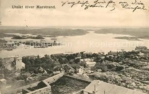 AK / Ansichtskarte Marstrand Fliegeraufnahme Panorama Marstrand