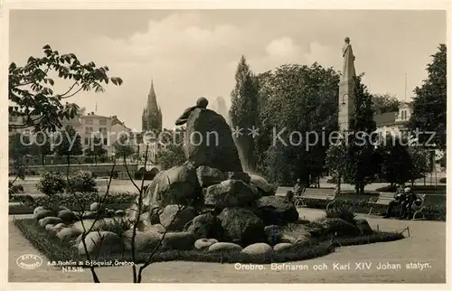 AK / Ansichtskarte oerebro Karl XIV Johan Statue oerebro