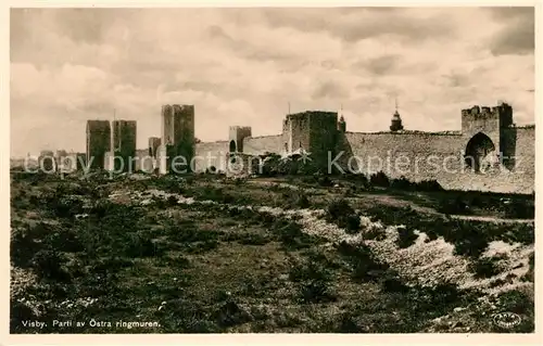 AK / Ansichtskarte Visby oestra Ringmauer Visby