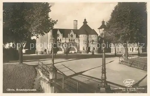 AK / Ansichtskarte Gaevle Brandstationen Gaevle