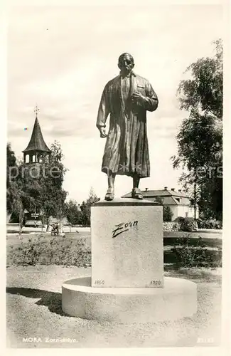 AK / Ansichtskarte Mora_Dalarnas_Lan Zorn Statue Mora_Dalarnas_Lan