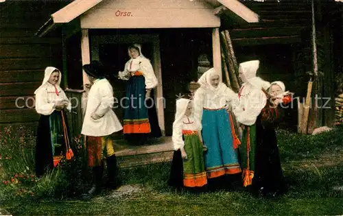 AK / Ansichtskarte Orsa Trachtengruppe Orsa