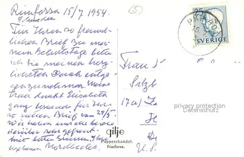 AK / Ansichtskarte Rimforsa Schedevi Schloss Rimforsa