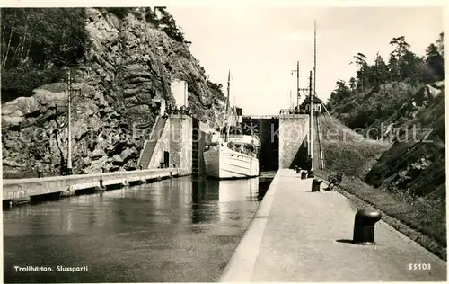 AK / Ansichtskarte Trollhaettan Schleuse Trollhaettan