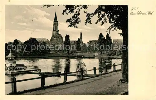 AK / Ansichtskarte Kiel Am kleinen Kiel Blick zur Kirche Kiel