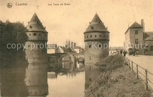 AK / Ansichtskarte Courtrai_Flandre Les Tours du Broel Courtrai_Flandre