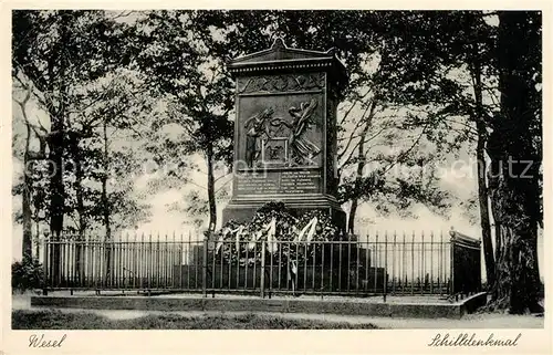 AK / Ansichtskarte Wesel_Rhein Schilldenkmal Wesel Rhein