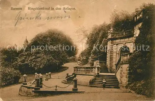 AK / Ansichtskarte Barmen_Wuppertal Ringeldenkmal in den Anlagen Barmen Wuppertal