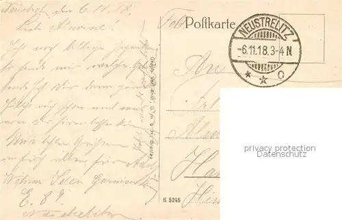 AK / Ansichtskarte Neustrelitz Kastanien Allee Schlossterrasse Neustrelitz