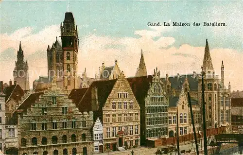 AK / Ansichtskarte Gand_Belgien La Maison des Bateliers Gand Belgien