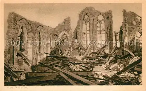 AK / Ansichtskarte Givenchy en Gohelle Zerstoerte Kirche WK1 Givenchy en Gohelle