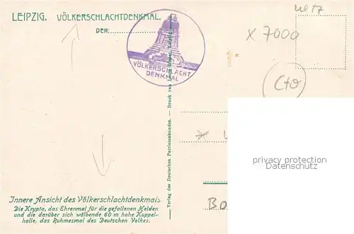 AK / Ansichtskarte Leipzig Voelkerschlachtdenkmal Leipzig