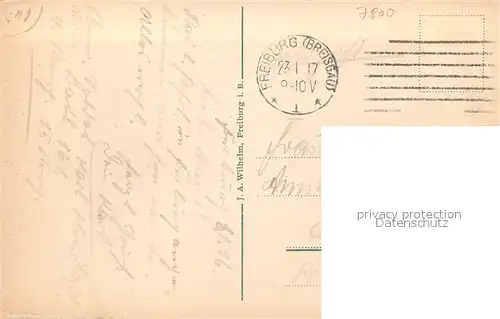 AK / Ansichtskarte Freiburg_Breisgau Panorama mit Muenster Freiburg Breisgau