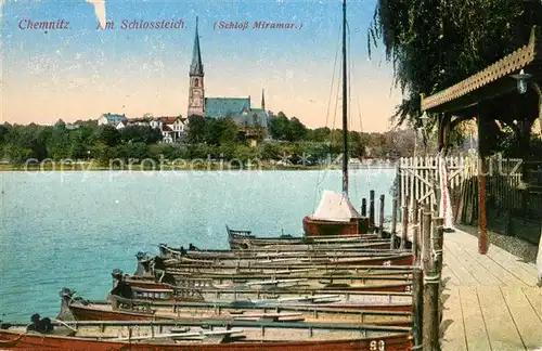 AK / Ansichtskarte Chemnitz Am Schlossteich Schloss Miramar Chemnitz