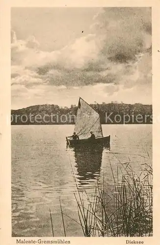 AK / Ansichtskarte Malente Gremsmuehlen Dieksee Segelpartie Malente Gremsmuehlen