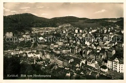 AK / Ansichtskarte Karlsbad_Eger Blick vom Hirschensprung Karlsbad_Eger