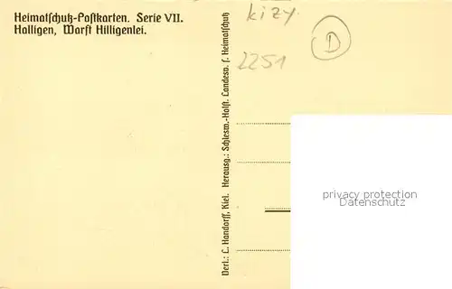 AK / Ansichtskarte Halligen_Nordsee Warft Hilligenlei Halligen Nordsee