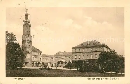 AK / Ansichtskarte Weimar_Thueringen Grossherzogliches Schloss Weimar Thueringen