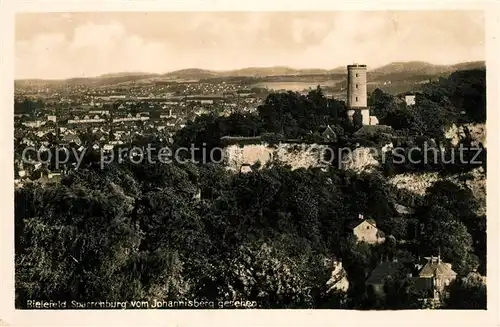 AK / Ansichtskarte Bielefeld Sparrenburg vom Johannisberg gesehen Bielefeld