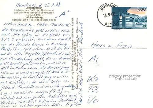 Rendsburg Cafe Hauptwache Rendsburg