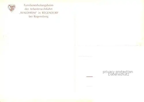 AK / Ansichtskarte Regendorf Erholungsheim der Arbeiterwohlfahrt Waldheim Regendorf