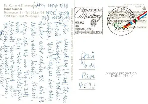 AK / Ansichtskarte Bad_Meinberg Erholungsheim Haus Condor Bad_Meinberg