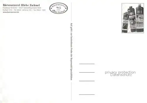 AK / Ansichtskarte Zwiesel_Niederbayern Baerwurzerei Hieke Zwiesel Zwiesel Niederbayern