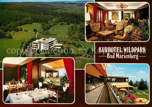AK / Ansichtskarte Bad_Marienberg Fliegeraufnahme Kurhotel Wildpark Bad_Marienberg