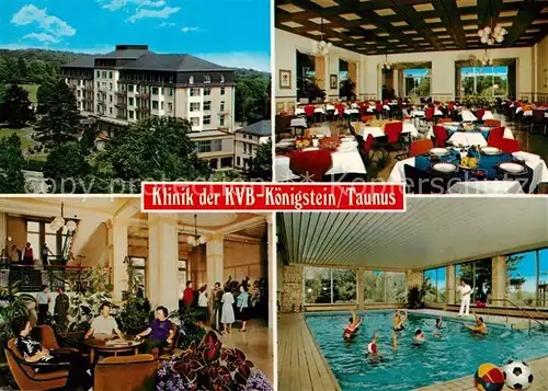 AK / Ansichtskarte Koenigstein_Taunus Klinik der KVB Schwimmbad Koenigstein_Taunus