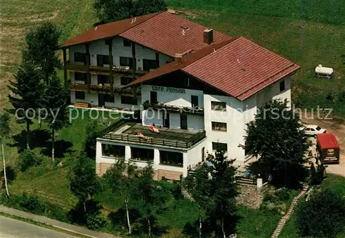 AK / Ansichtskarte Lam_Oberpfalz Fliegeraufnahme Cafe Pension zur schoeen Aussicht Lam_Oberpfalz