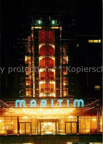 AK / Ansichtskarte Bonn_Rhein Maritim Hotel bei Nacht Bonn_Rhein