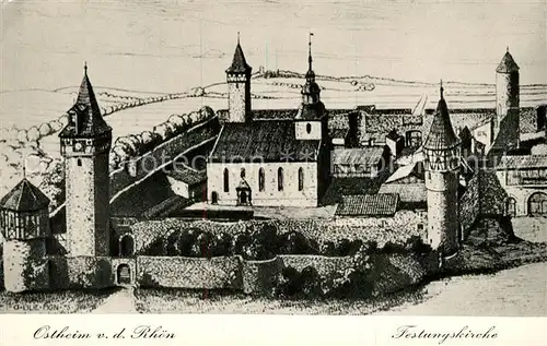 AK / Ansichtskarte Ostheim_Rhoen Festungskirche Ostheim_Rhoen