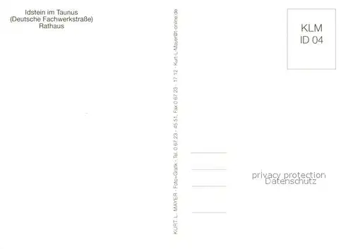 AK / Ansichtskarte Idstein Deutsche Fachwerkstrasse Rathaus Idstein