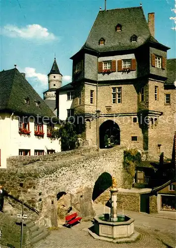 AK / Ansichtskarte Idstein Loewenbrunnen Aufgang zum Schloss Hexenturm Idstein