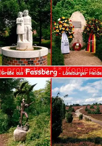 AK / Ansichtskarte Fassberg Kriegerdenkmal Statuen  Fassberg