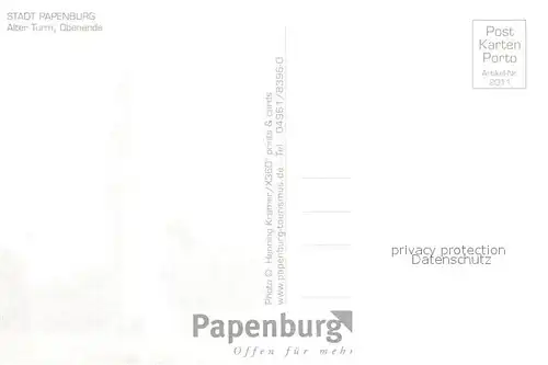 AK / Ansichtskarte Papenburg_Ems Alter Turm Obenende Papenburg Ems