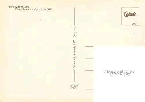 AK / Ansichtskarte Lingen_Ems Buergerhaus Lingen_Ems