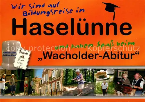 AK / Ansichtskarte Haseluenne Bildungsreise Wacholder Abitur  Haseluenne