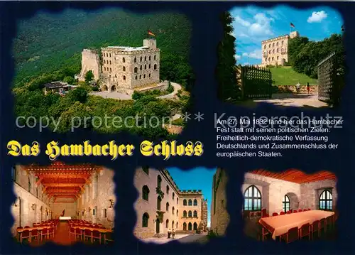 AK / Ansichtskarte Neustadt_Weinstrasse Hambacher Schloss Neustadt_Weinstrasse