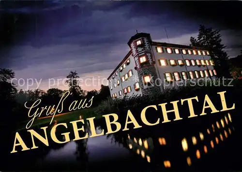 AK / Ansichtskarte Angelbachtal Wasserschloss Rathaus Nachtaufnahme Angelbachtal