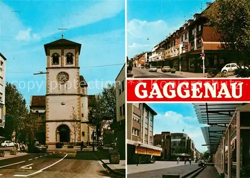AK / Ansichtskarte Gaggenau Kirche Fussgaengerzone Gaggenau