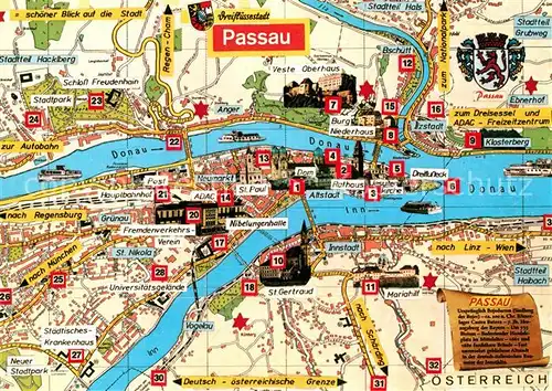 AK / Ansichtskarte Passau Panoramakarte Passau