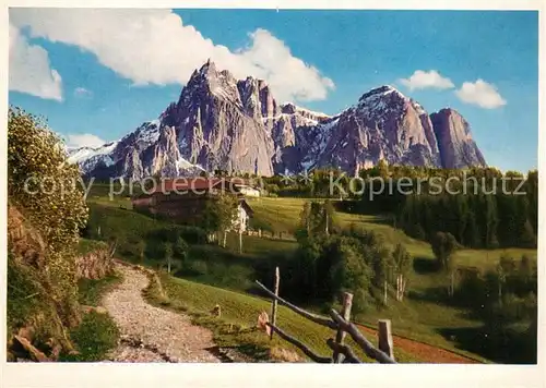 AK / Ansichtskarte Schlern Santnerspitze Dolomiten Schlern