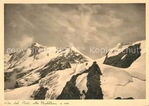 AK / Ansichtskarte Strahlhorn_Loetschental Panorama Winter Strahlhorn Loetschental