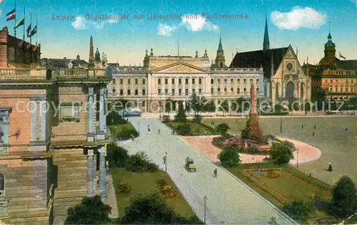 AK / Ansichtskarte Leipzig Augustusplatz Universitaet Paulinerkirche Leipzig