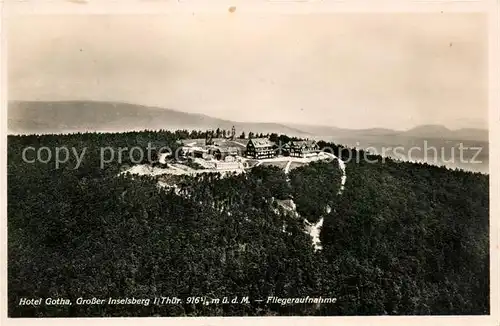 AK / Ansichtskarte Grosser_Inselsberg Hotel Gotha Fliegeraufnahme Grosser Inselsberg