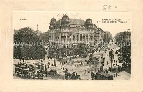 AK / Ansichtskarte Berlin Potsdamer Platz mit Koeniggraetzer Strasse Berlin